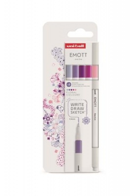 Tűfilc készlet, 0,4 mm, UNI "Emott Floral", 5 különböző szín